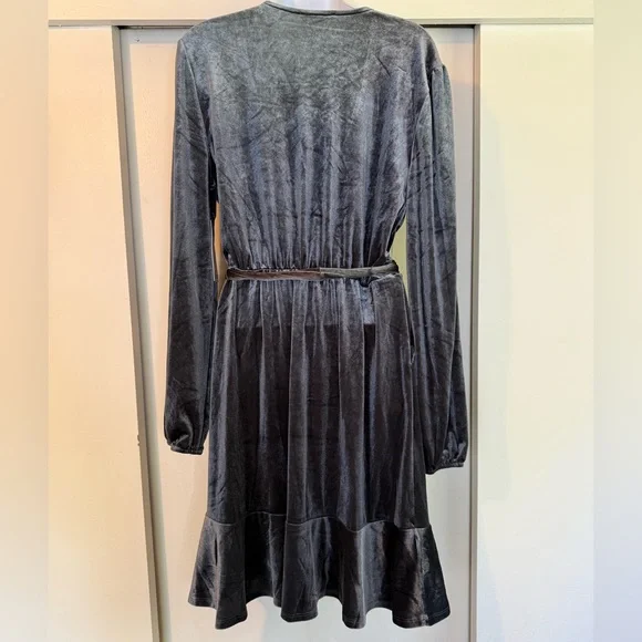 Dex Charcoal Long Sleeve Mini Dress - Picture 6 of 7